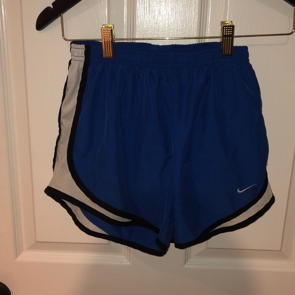Royal blue nike running shorts